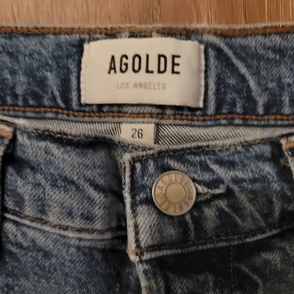Agolde Blue Reily Long Jeans - Picture 2 of 7